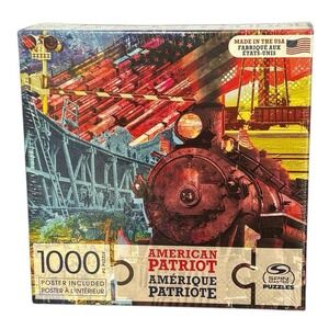 American Patriot Railroad 1000 Piece Jigsaw Puzzle‎ by Spin Master NEW Sealed